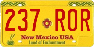 NM license plate 237ROR