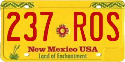 NM license plate 237ROS