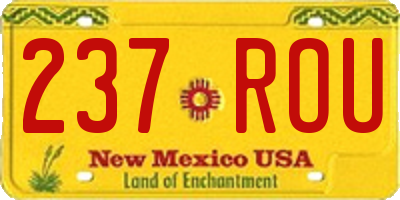 NM license plate 237ROU