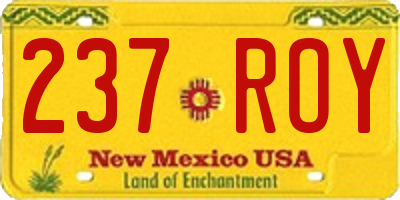 NM license plate 237ROY
