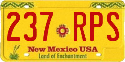 NM license plate 237RPS