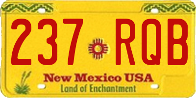 NM license plate 237RQB