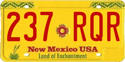 NM license plate 237RQR