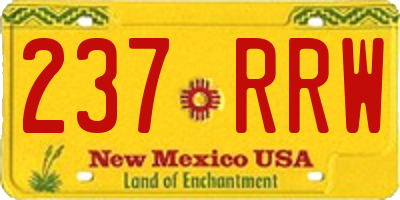 NM license plate 237RRW
