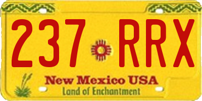 NM license plate 237RRX