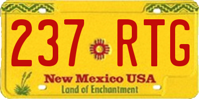 NM license plate 237RTG