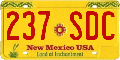NM license plate 237SDC