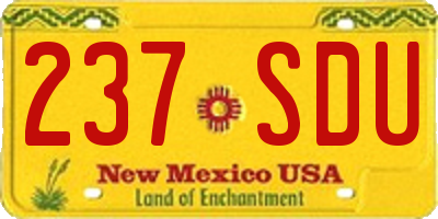 NM license plate 237SDU