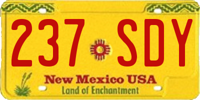 NM license plate 237SDY