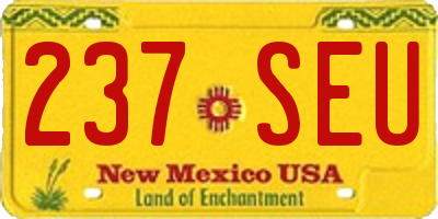 NM license plate 237SEU