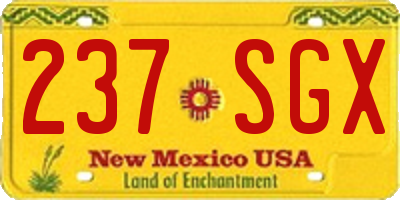 NM license plate 237SGX