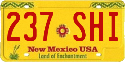 NM license plate 237SHI