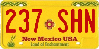 NM license plate 237SHN