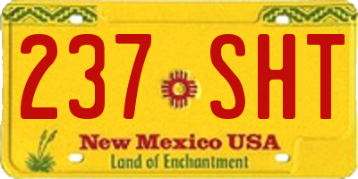 NM license plate 237SHT