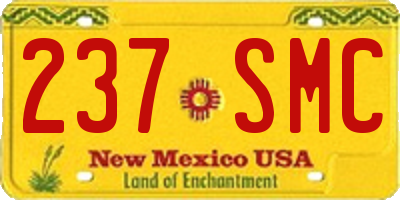 NM license plate 237SMC