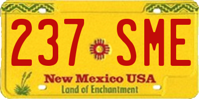 NM license plate 237SME