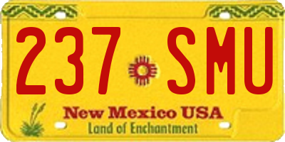 NM license plate 237SMU