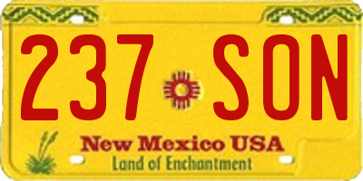NM license plate 237SON