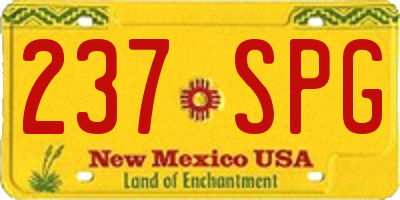 NM license plate 237SPG