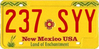 NM license plate 237SYY