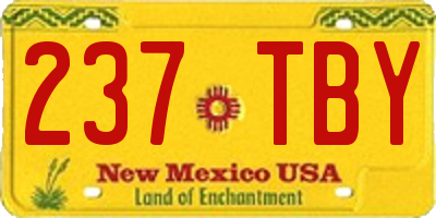NM license plate 237TBY