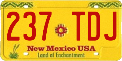 NM license plate 237TDJ