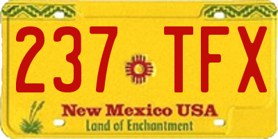 NM license plate 237TFX