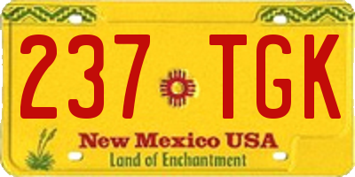 NM license plate 237TGK