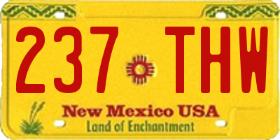 NM license plate 237THW