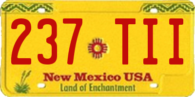 NM license plate 237TII
