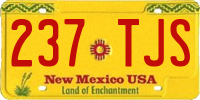 NM license plate 237TJS