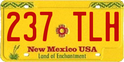 NM license plate 237TLH