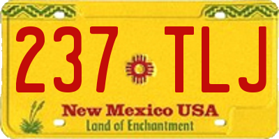 NM license plate 237TLJ