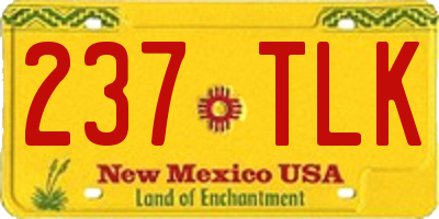 NM license plate 237TLK