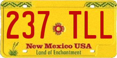 NM license plate 237TLL