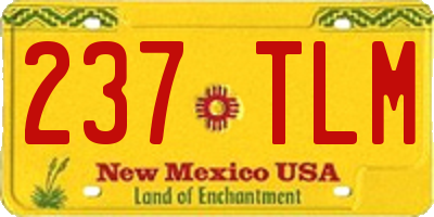 NM license plate 237TLM