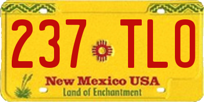 NM license plate 237TLO