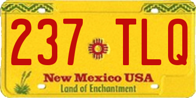 NM license plate 237TLQ