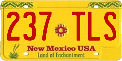 NM license plate 237TLS