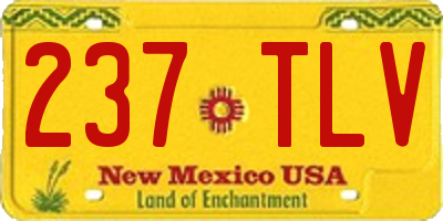NM license plate 237TLV