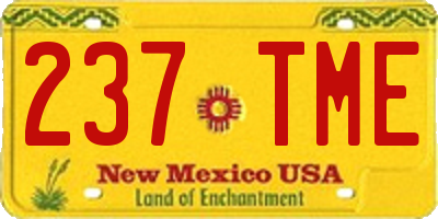 NM license plate 237TME