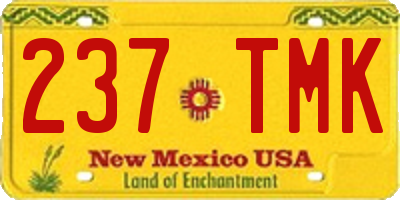 NM license plate 237TMK