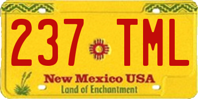 NM license plate 237TML