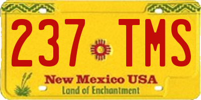 NM license plate 237TMS