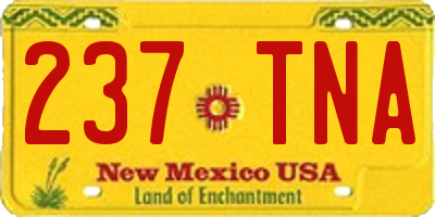 NM license plate 237TNA
