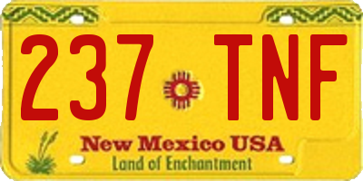 NM license plate 237TNF