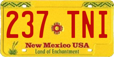 NM license plate 237TNI