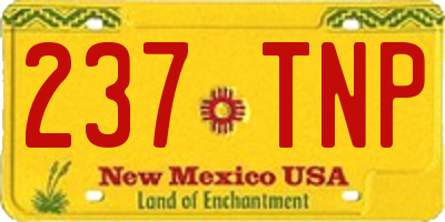 NM license plate 237TNP
