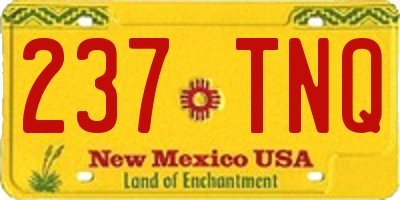 NM license plate 237TNQ