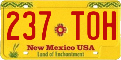 NM license plate 237TOH